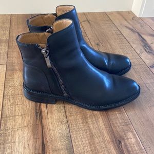 Black leather Franco Sarto Booties